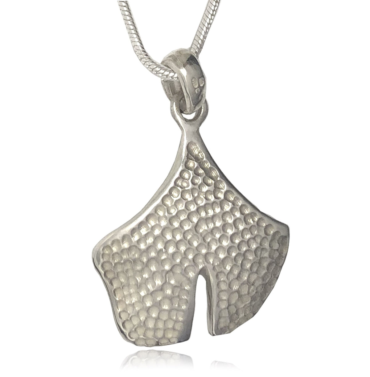 Delicate Ginkgo leaf pendant. Ginko or Ginkgo. Hallmarked silver. Perfect gift for a gardener, wildlife, nature enthusiast. Tree pendant.
