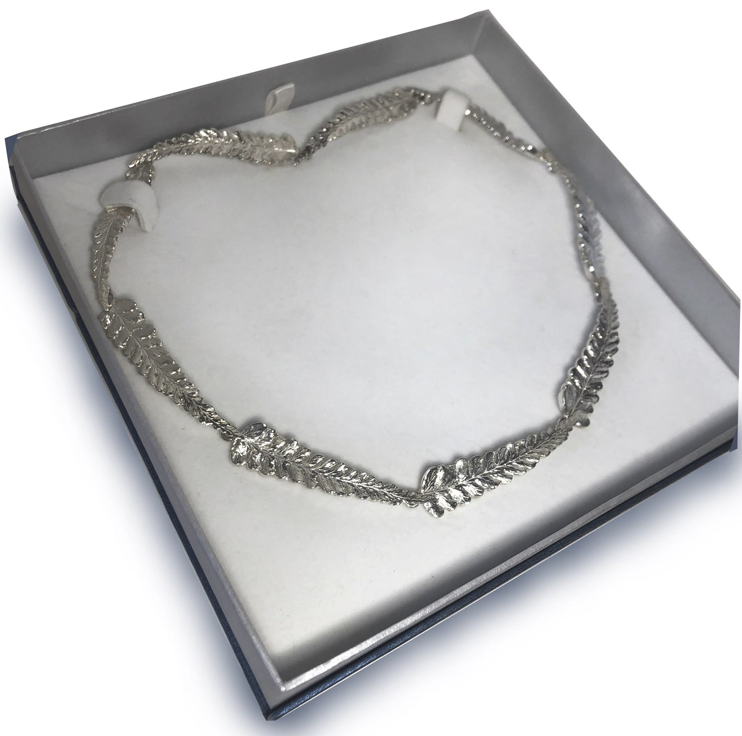 Fern leaf necklace. Fern chain necklace. Hallmarked silver. Perfect gift for a gardener, wildlife, nature enthusiast. New Zealands plant.