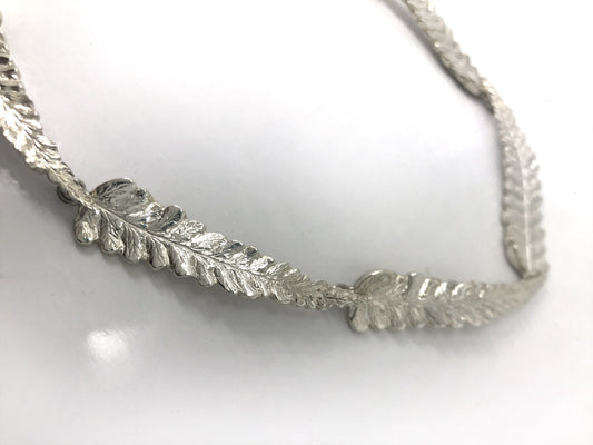 Fern leaf necklace. Fern chain necklace.  Hallmarked silver. Perfect gift for a gardener, wildlife, nature enthusiast. New Zealands plant.